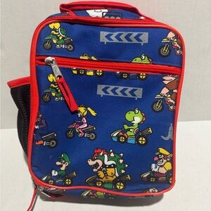 Super Mario‎ AOP Blue & Red Insulated Lunchbag, Cooler, 2 Compartments #A103